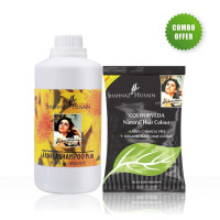 Combo — Shampoo Arnica Plus + Colour Hair Natural Colourveda (Blackish Brown), 500 ml + 100 grams